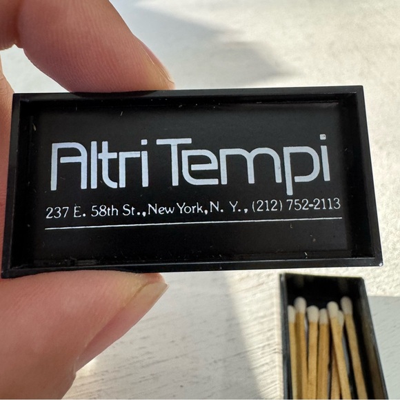 Vintage Match Safe Lacquered Box Art Deco Altri Tempi NYC Italian Restaurant - Picture 9 of 13